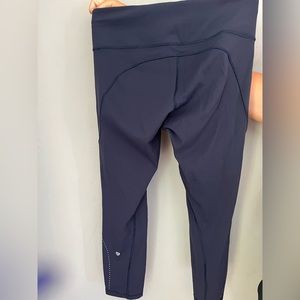 Lululemon size 8 navy blue leggings. Worn three times.